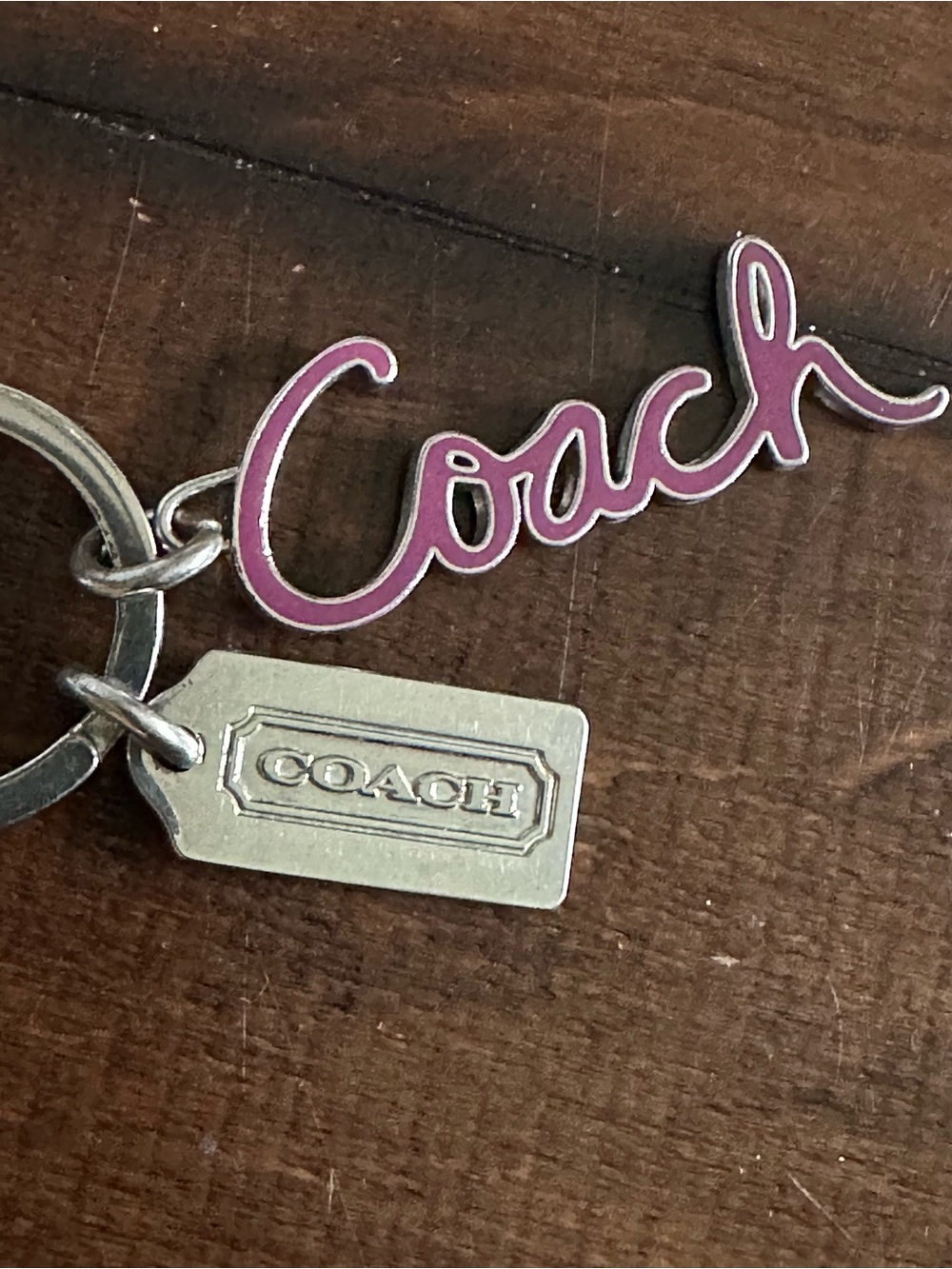 Coach Script Keychain Fob - Picture 3 of 5
